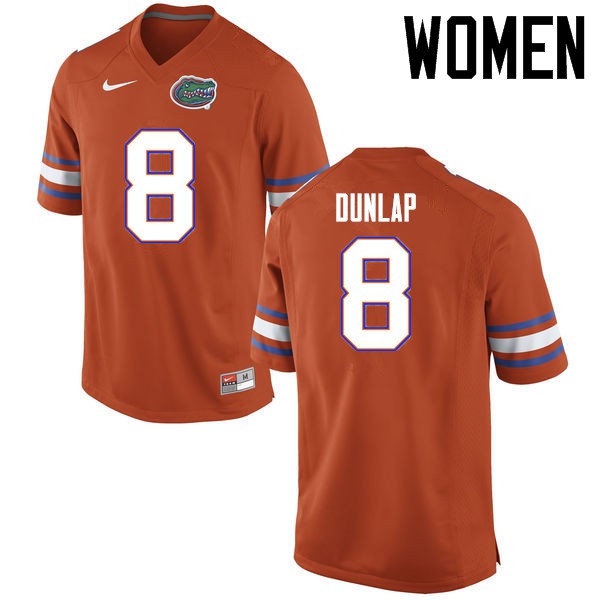 Florida Gators Women #8 Carlos Dunlap College Football Jerseys Orange